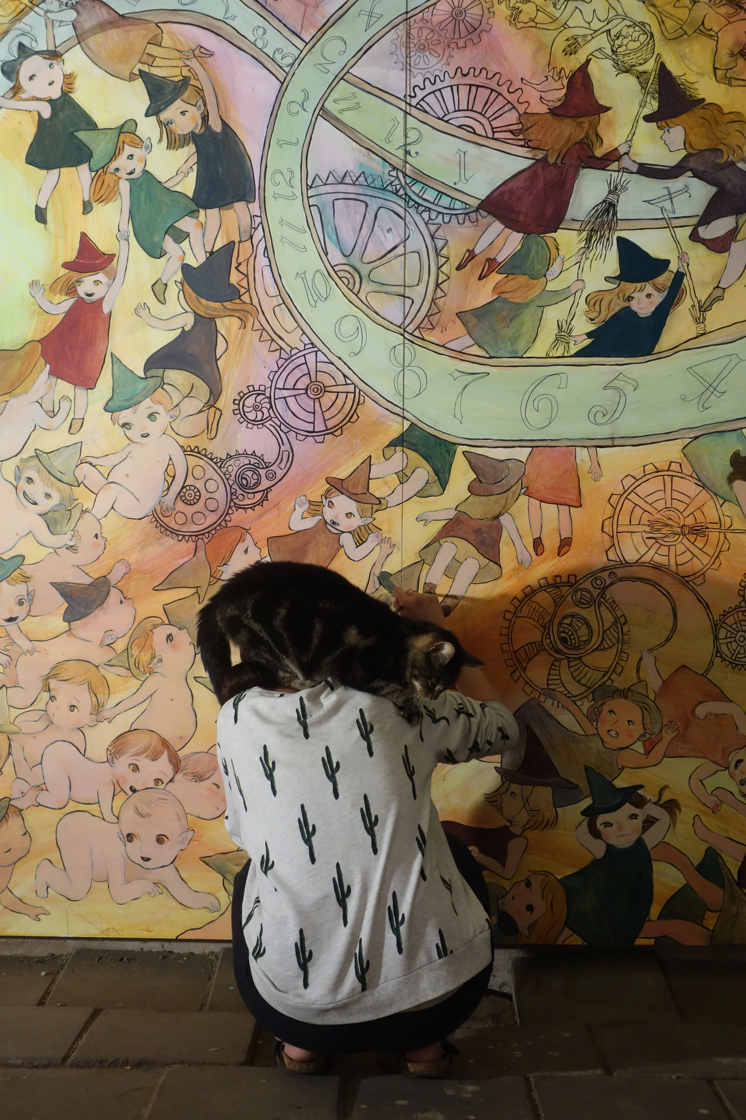 This little cutie is Lisa and she stayed with us the whole time while we painted.