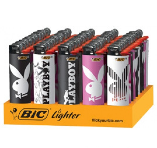Sund mad Børns dag krølle Bic Playboy Lighters, (50 Pack) Tray — Chicago City Distributors, Inc.
