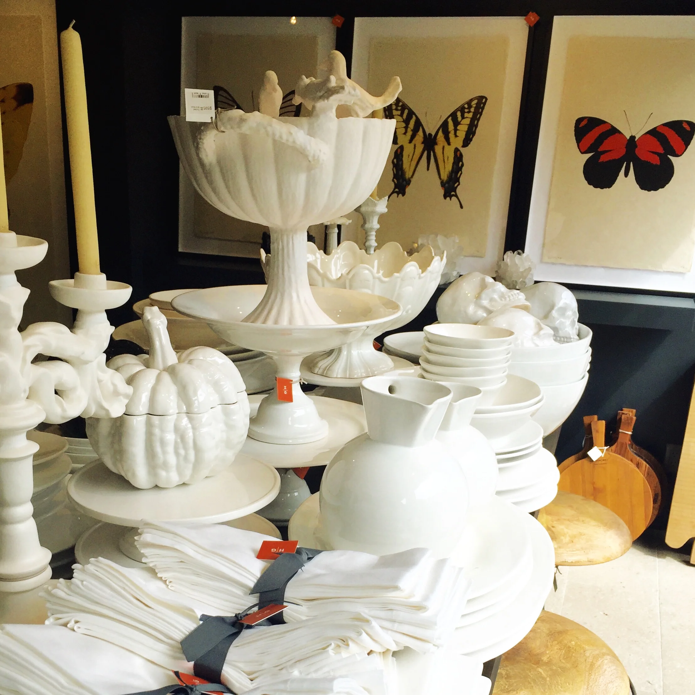 Beautiful tableware and linens at Hudson Grace --job done.