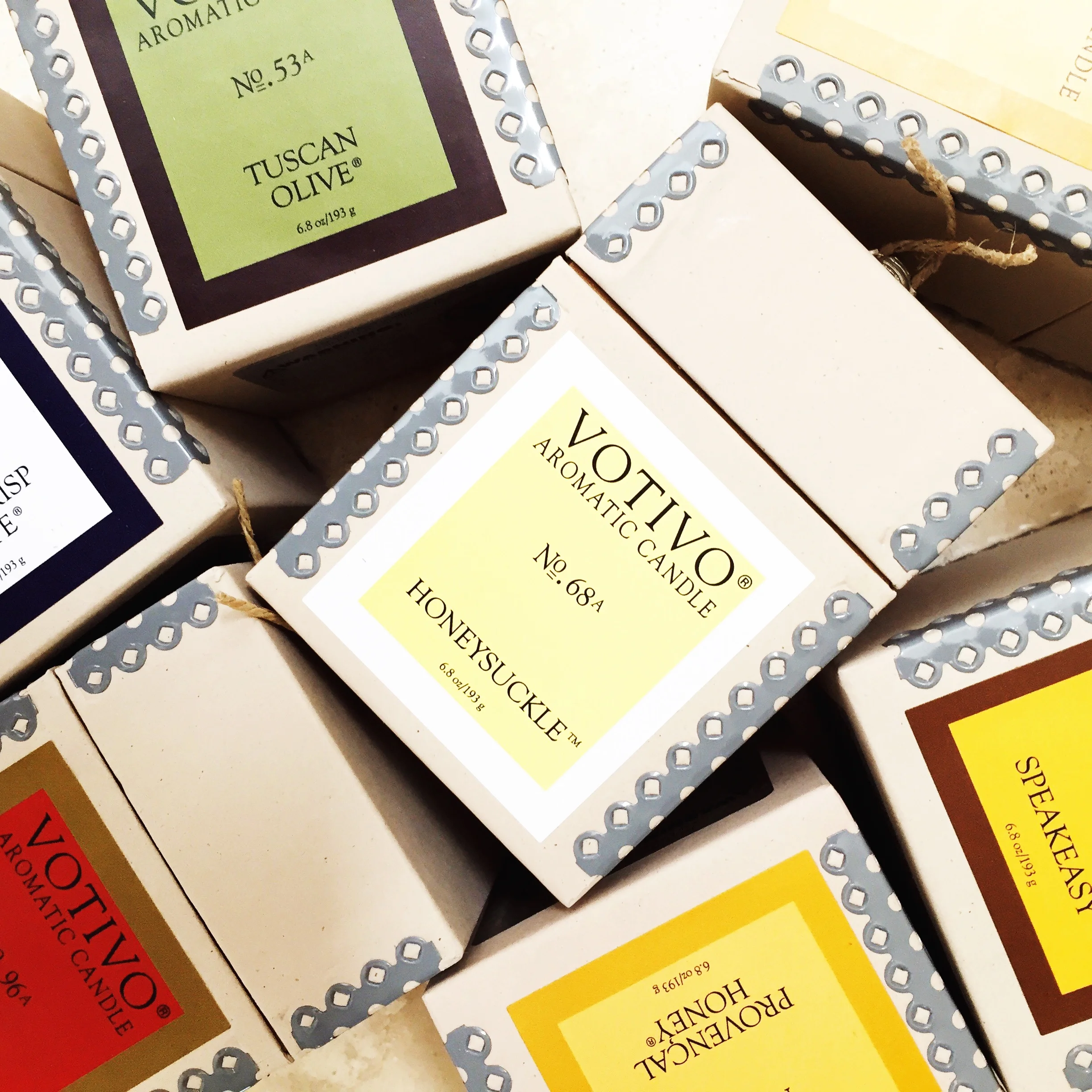 some of my favorite scents from my favorite candle supplier, Votivo