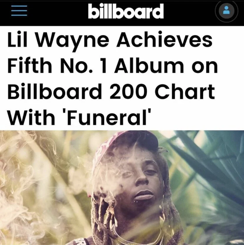 Client News: Lil Wayne Funeral #1 Billboard x Sheldon Ferguson