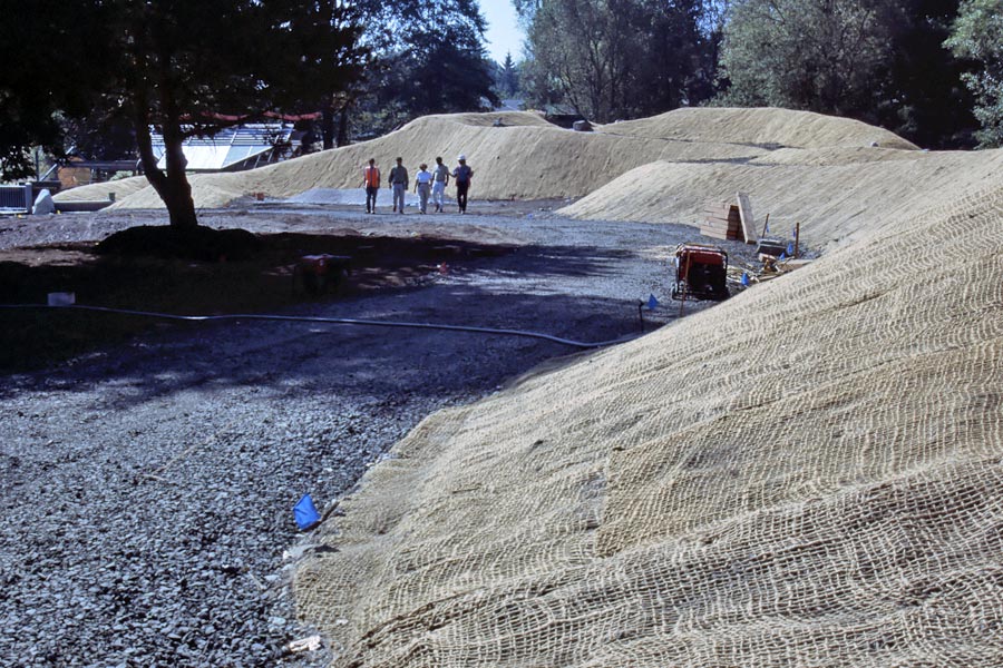 Earth Sculpture leading to 'Reflective Refuge', during construction