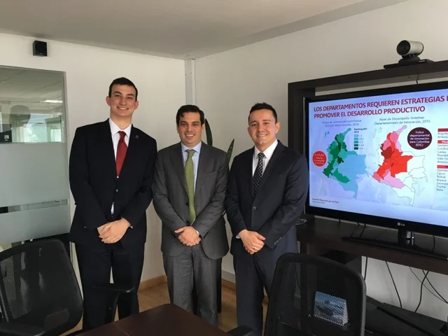 Meeting with Simón Gaviria, head of the National Planning Department, leader of the Liberal Party, presidential candidate.