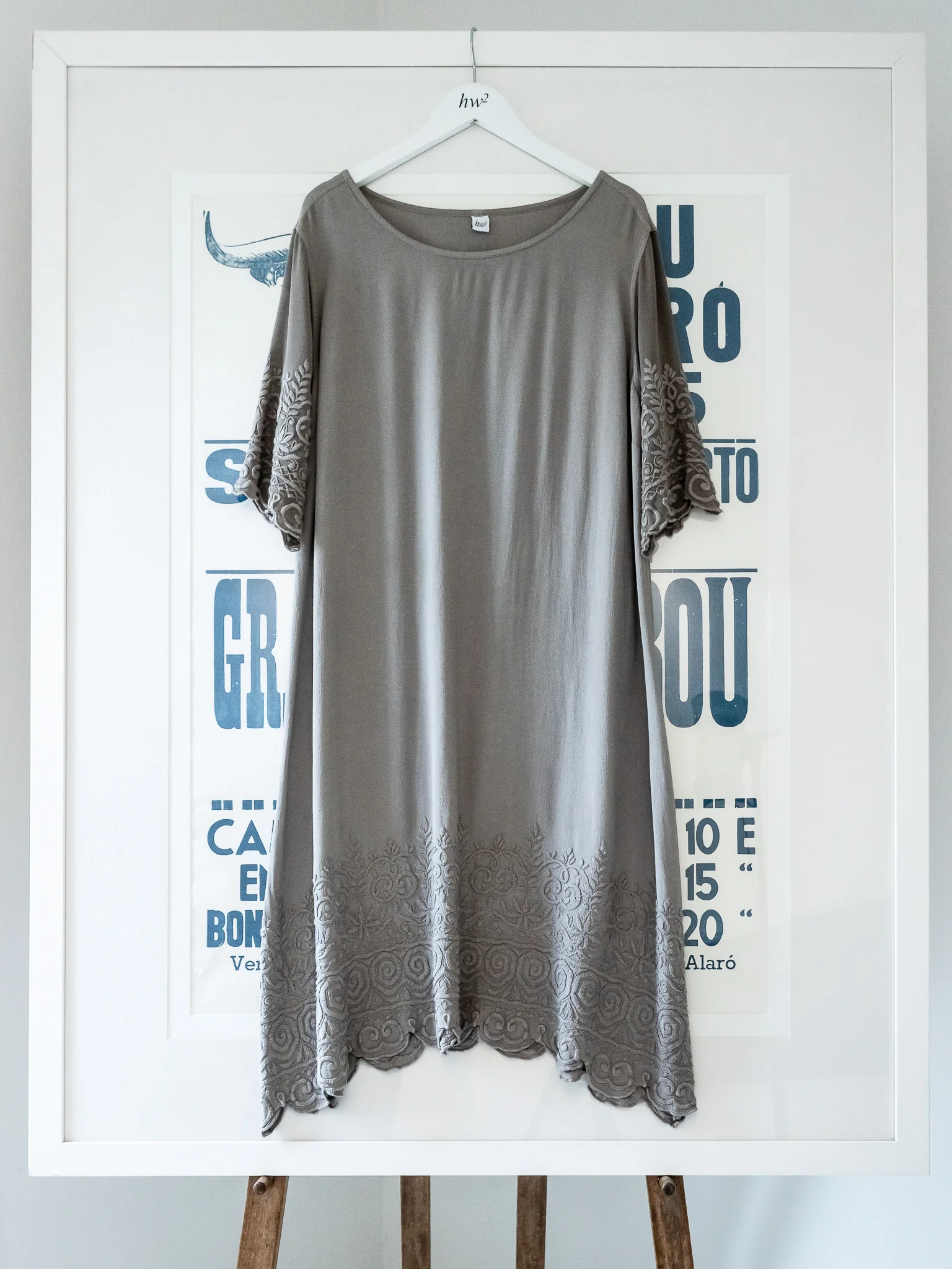 SM34B - A Line Dress - Border Crepe & Georgette - SRP £274