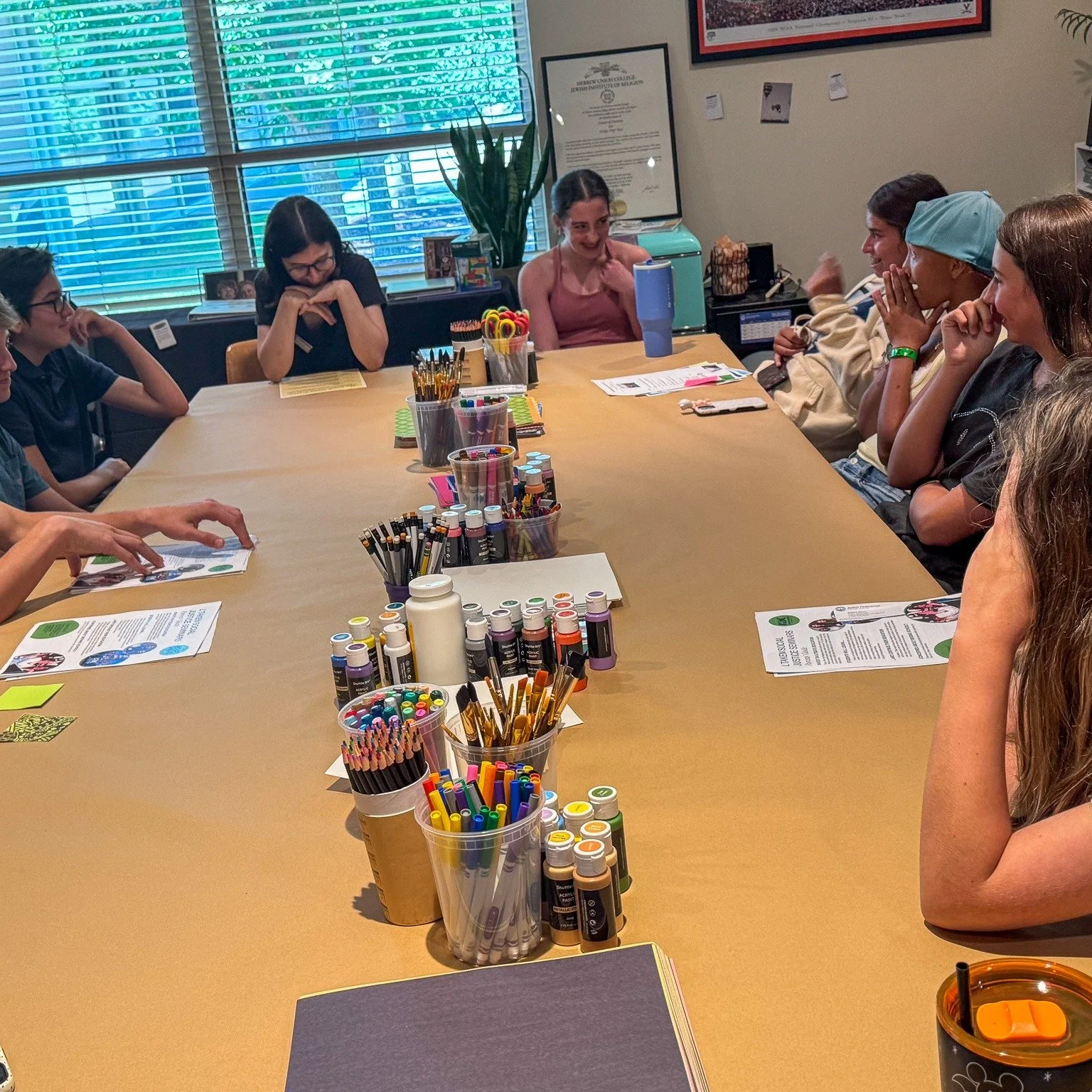 We were delighted to host yesterday&rsquo;s JLAB Religious School Teen Town Hall!

Parents and teens came to learn about the upcoming school year, share feedback, and create art. Our students transformed a range of Jewish themes into colorful, though