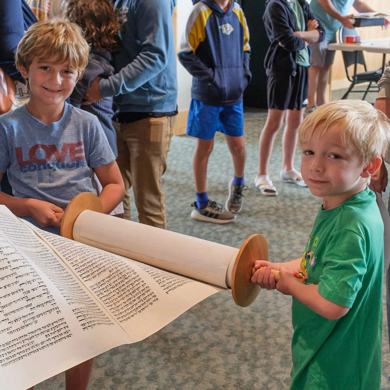 The Torah joy was off the charts at Simchat Torah this morning! Thank you everyone who came out to celebrate at our JLAB services.