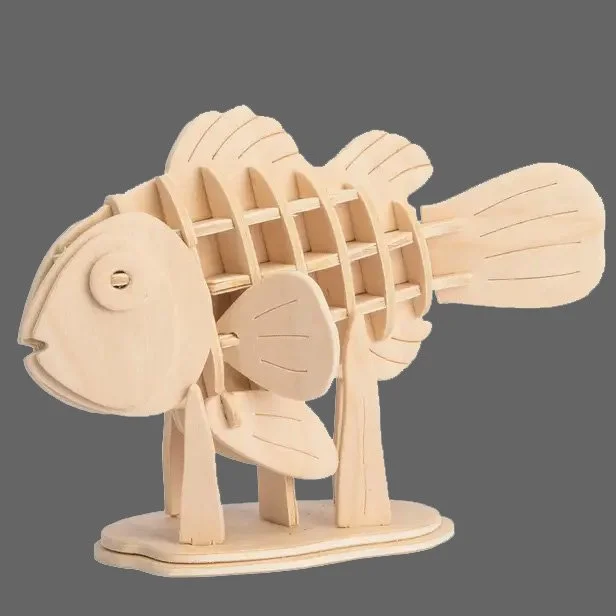 3D Wooden Puzzle: Clownfish