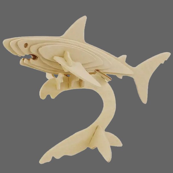 3D Wooden Puzzle: Shark