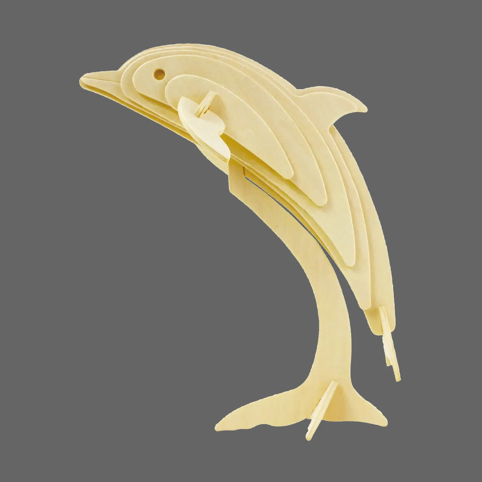 3D Wooden Puzzle: Dolphin
