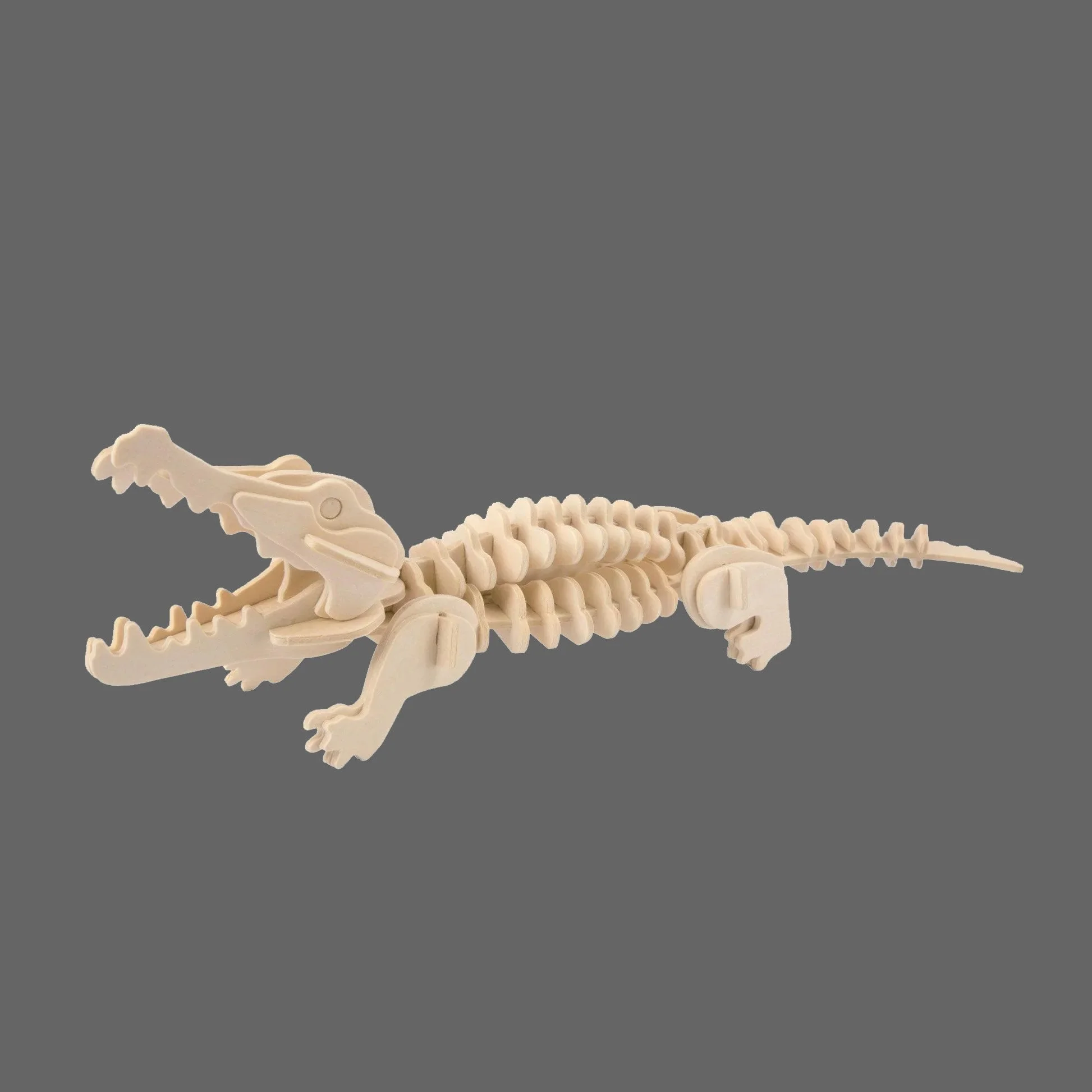 3D Wooden Puzzle: Crocodile