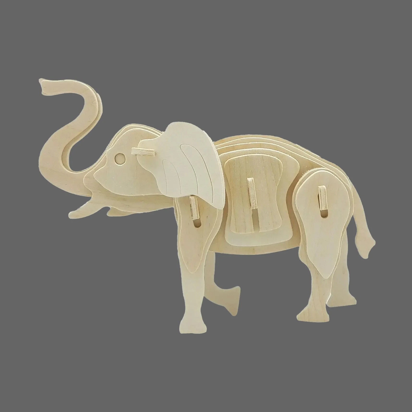 3D Wooden Puzzle: Elephant