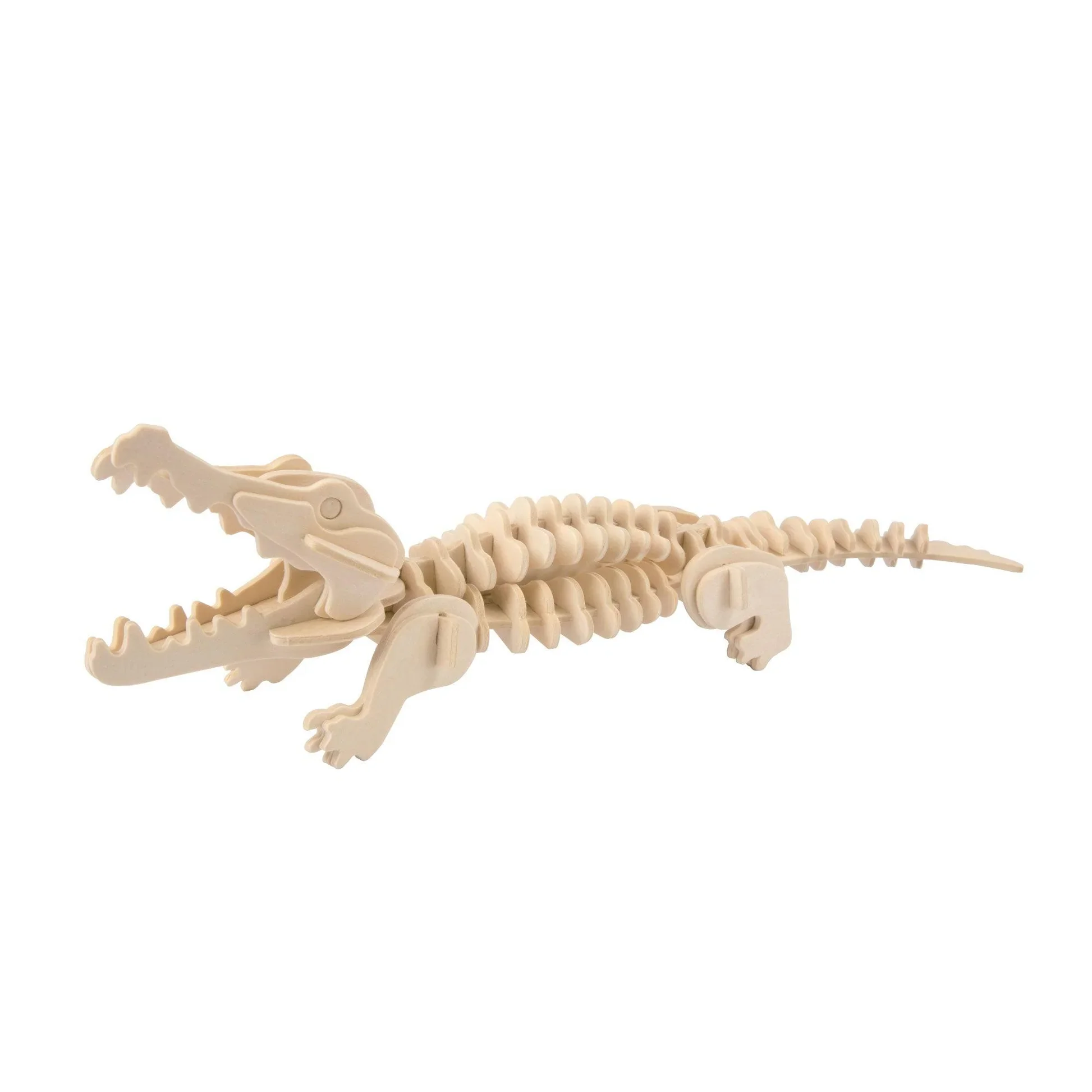 3D Wooden Puzzle: Crocodile