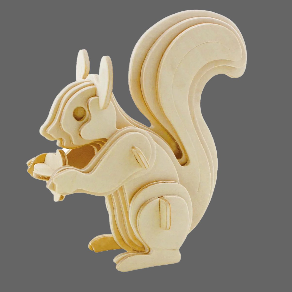 3D Wooden Puzzle: Squirrel