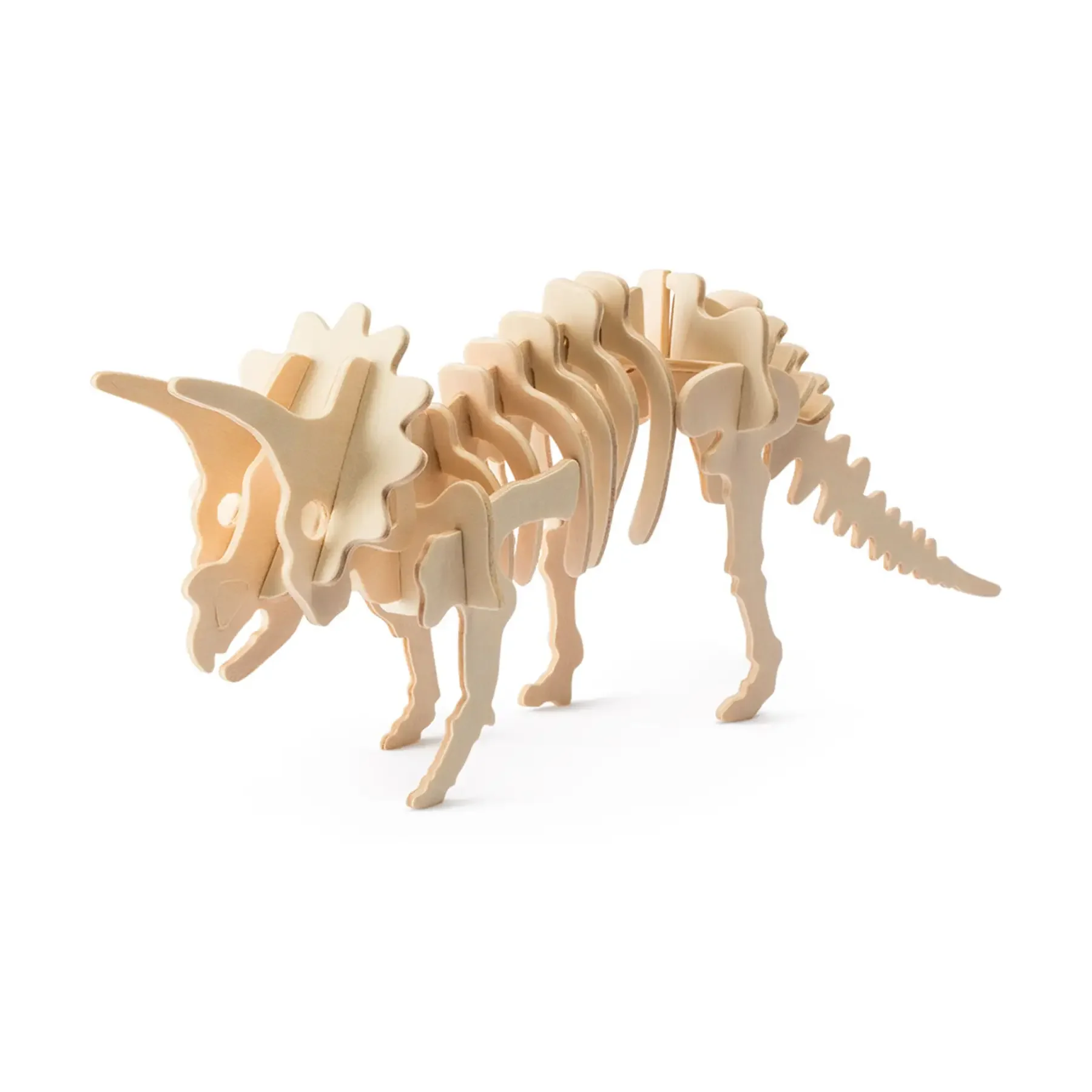3D Wooden Puzzle: Triceratops