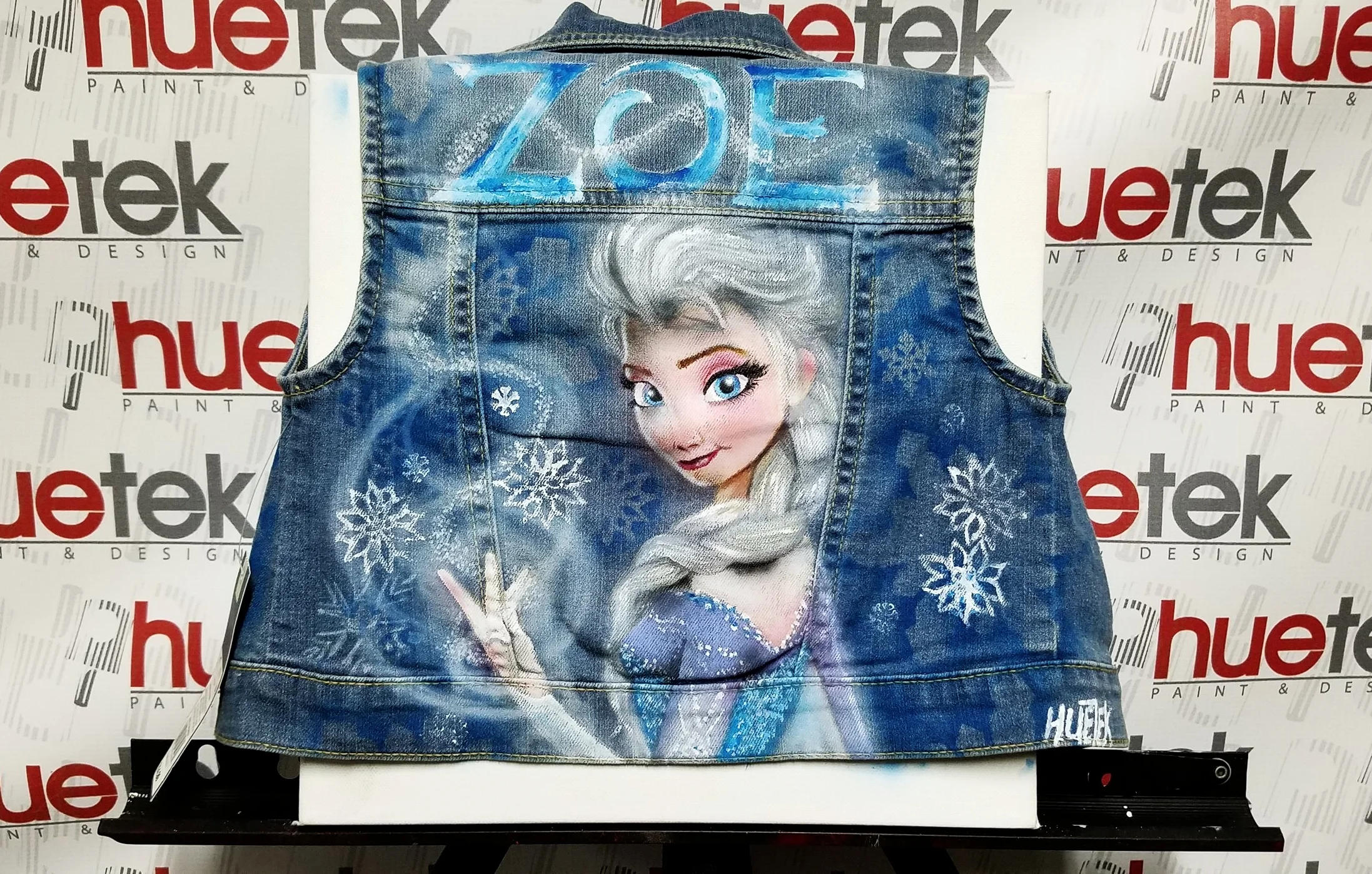 Elsa on kids denim vest