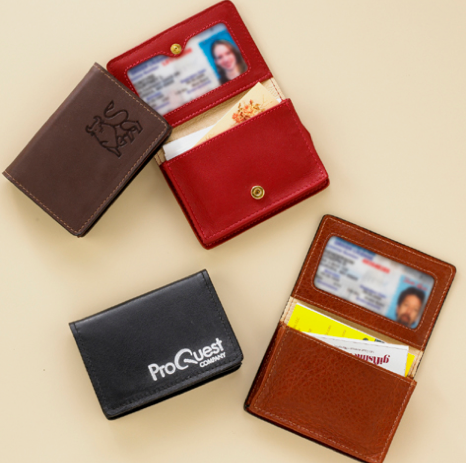 Expandable Business Card Case with Snap Closure