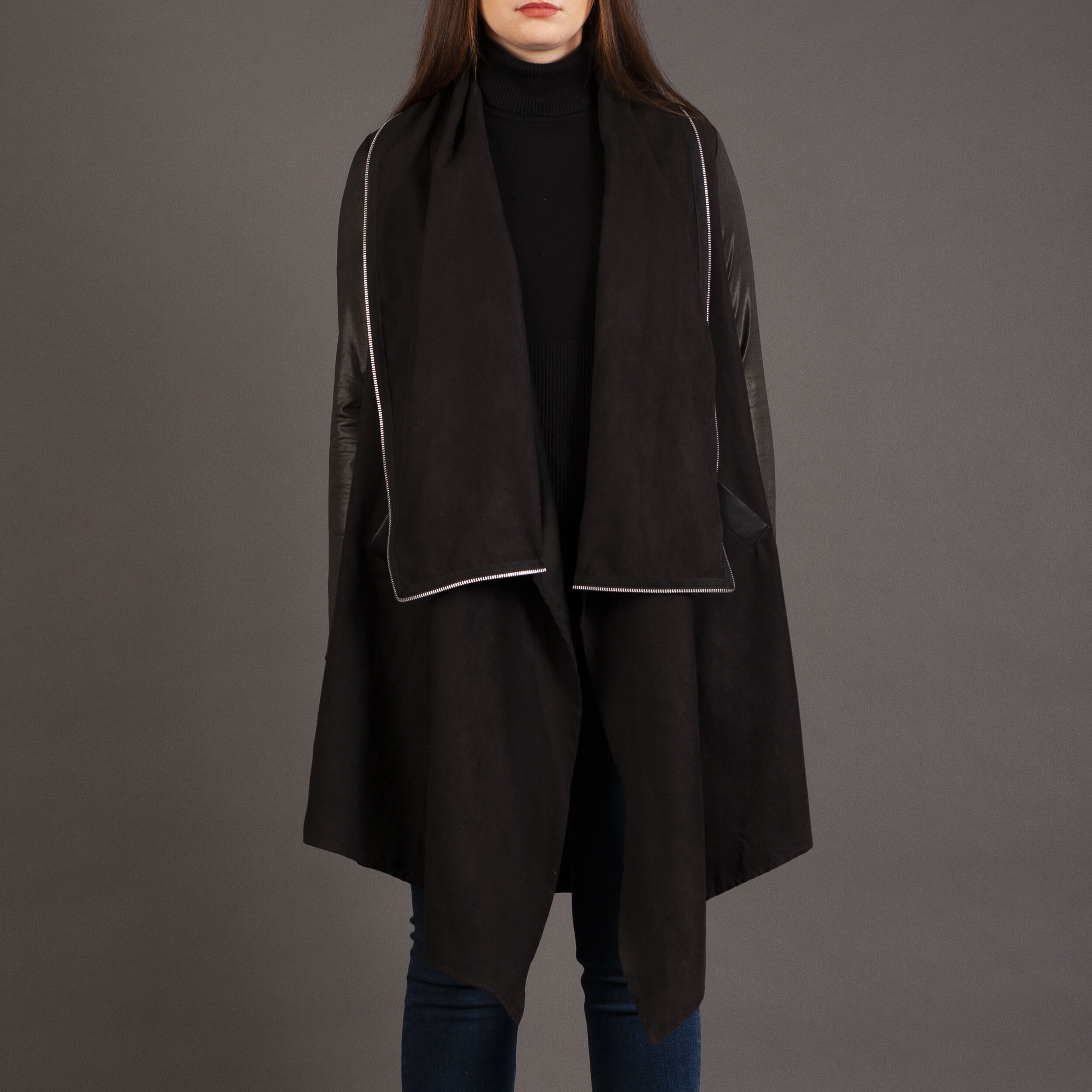 Long jacket with welt pockets (sb1527)