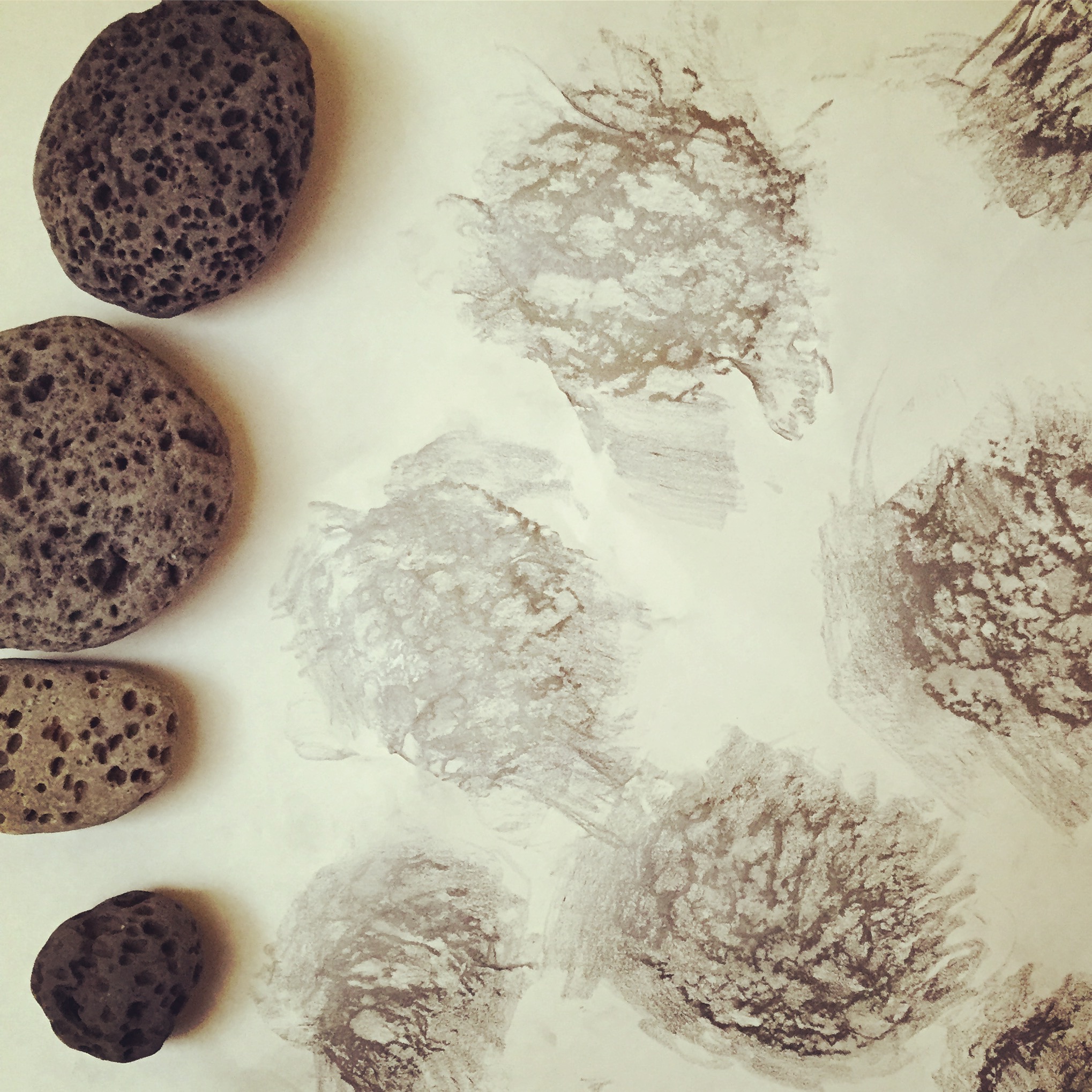 Experimenting with capturing volcanic pumice texture
