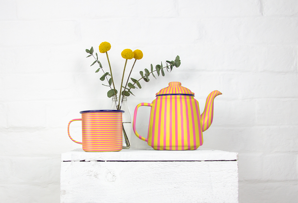 Download Enamel Teapot And Mug Mockup Albaquirky