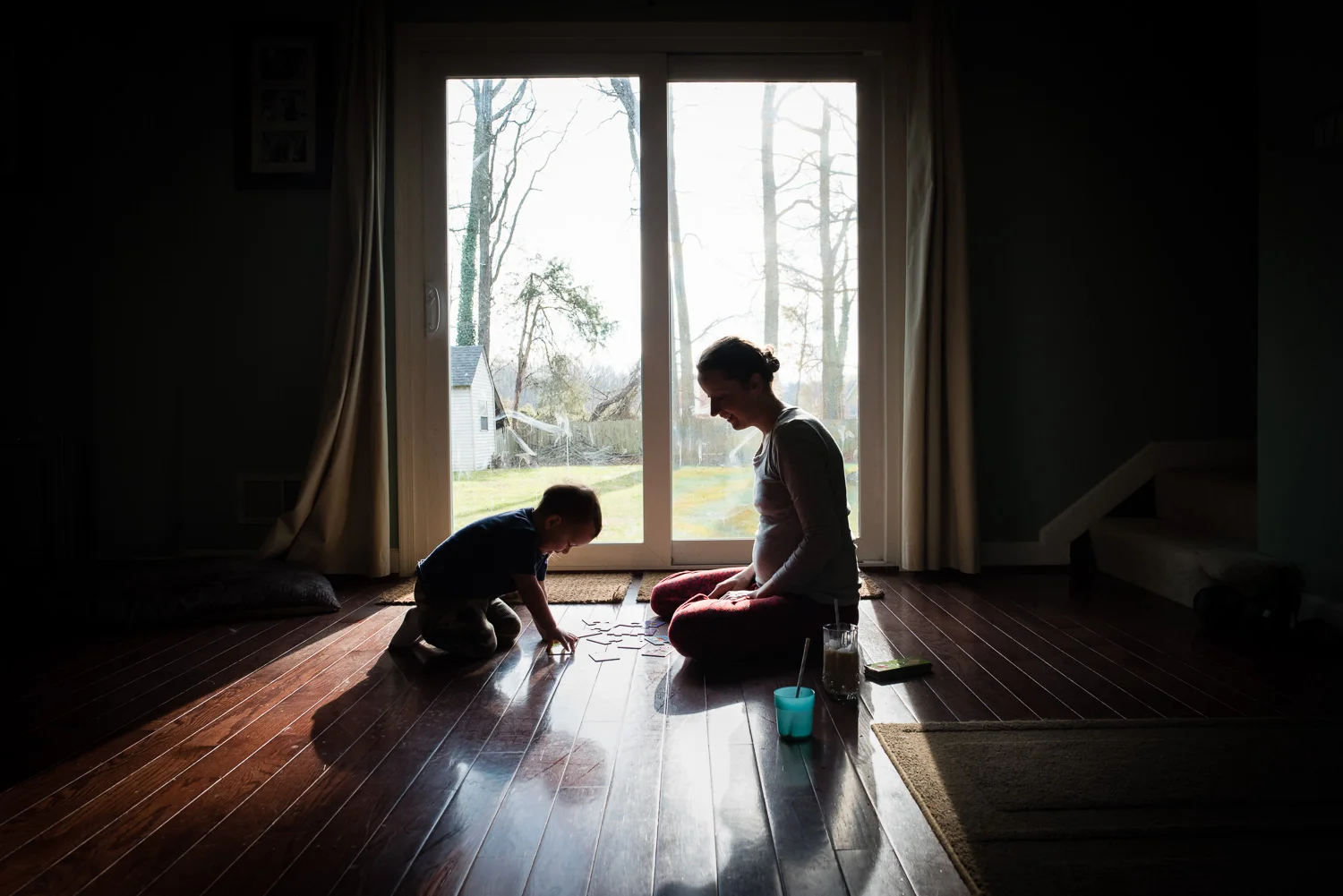 Northern Virginia family lifestyle and documentary photography, m other and son moment of play