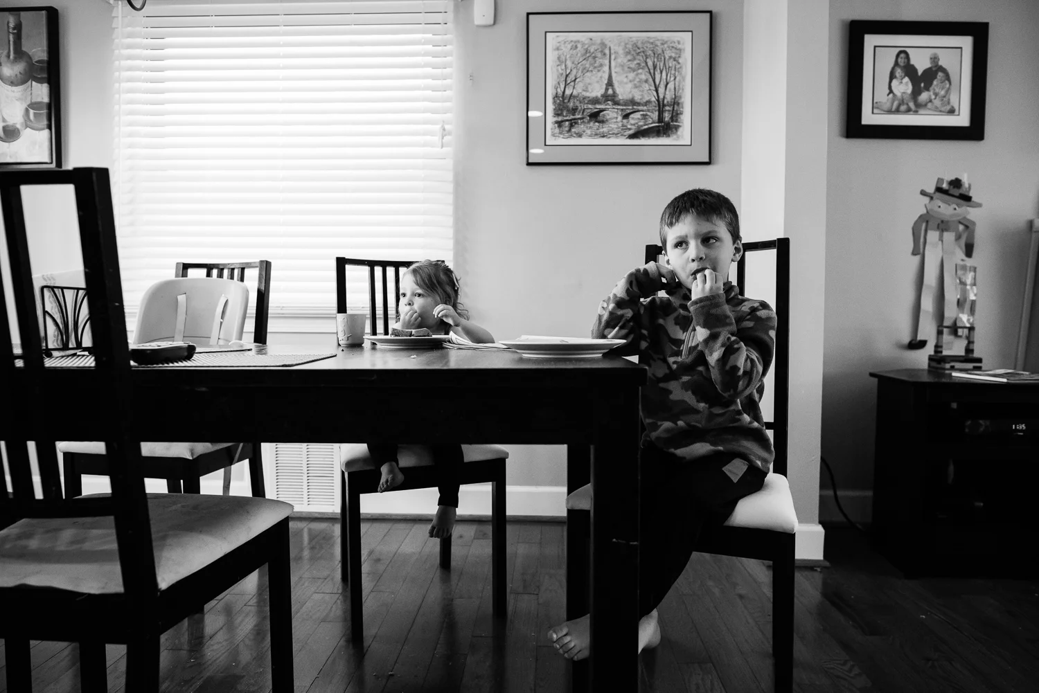 children having lunch, family documentary and lifestyle photography
