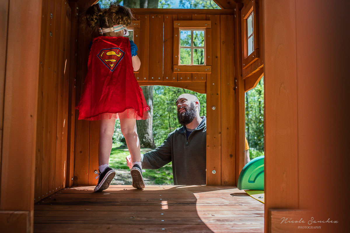 Outdoor superhero birthday celebration | Northern Virginia Documentary Family Photography