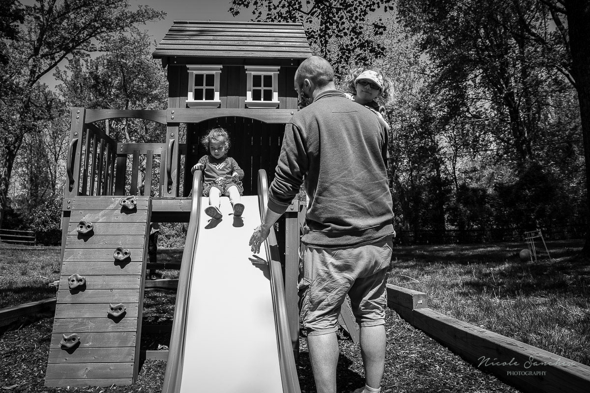 Going down the slide | Northern Virginia Documentary Family Photography