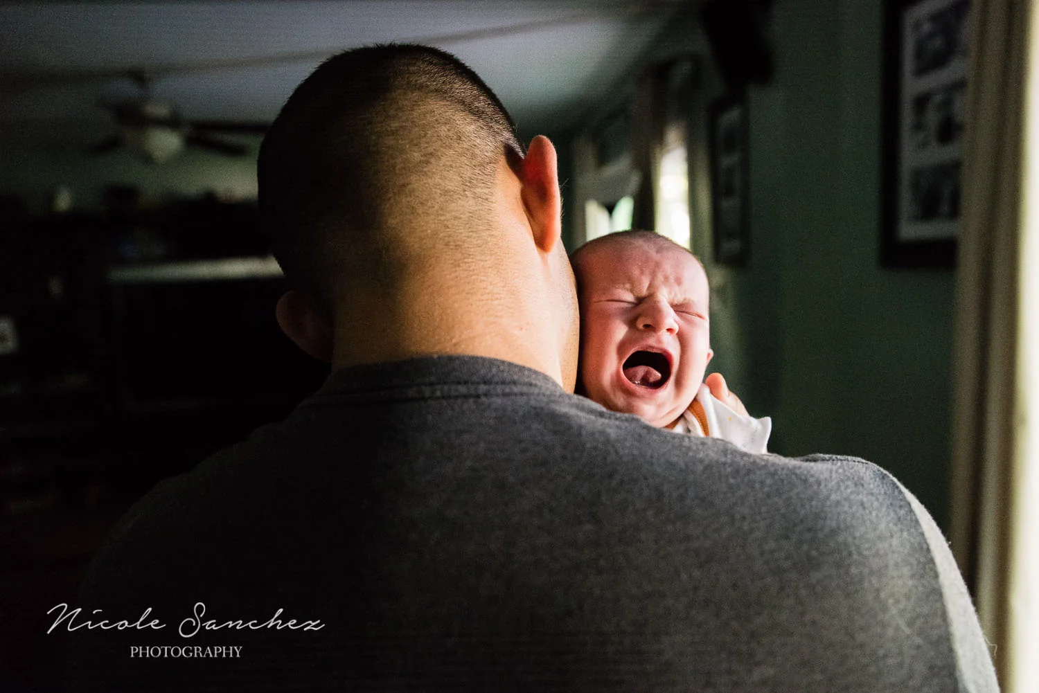 Crying, unhappy baby | Northern Virginia Family Photographer