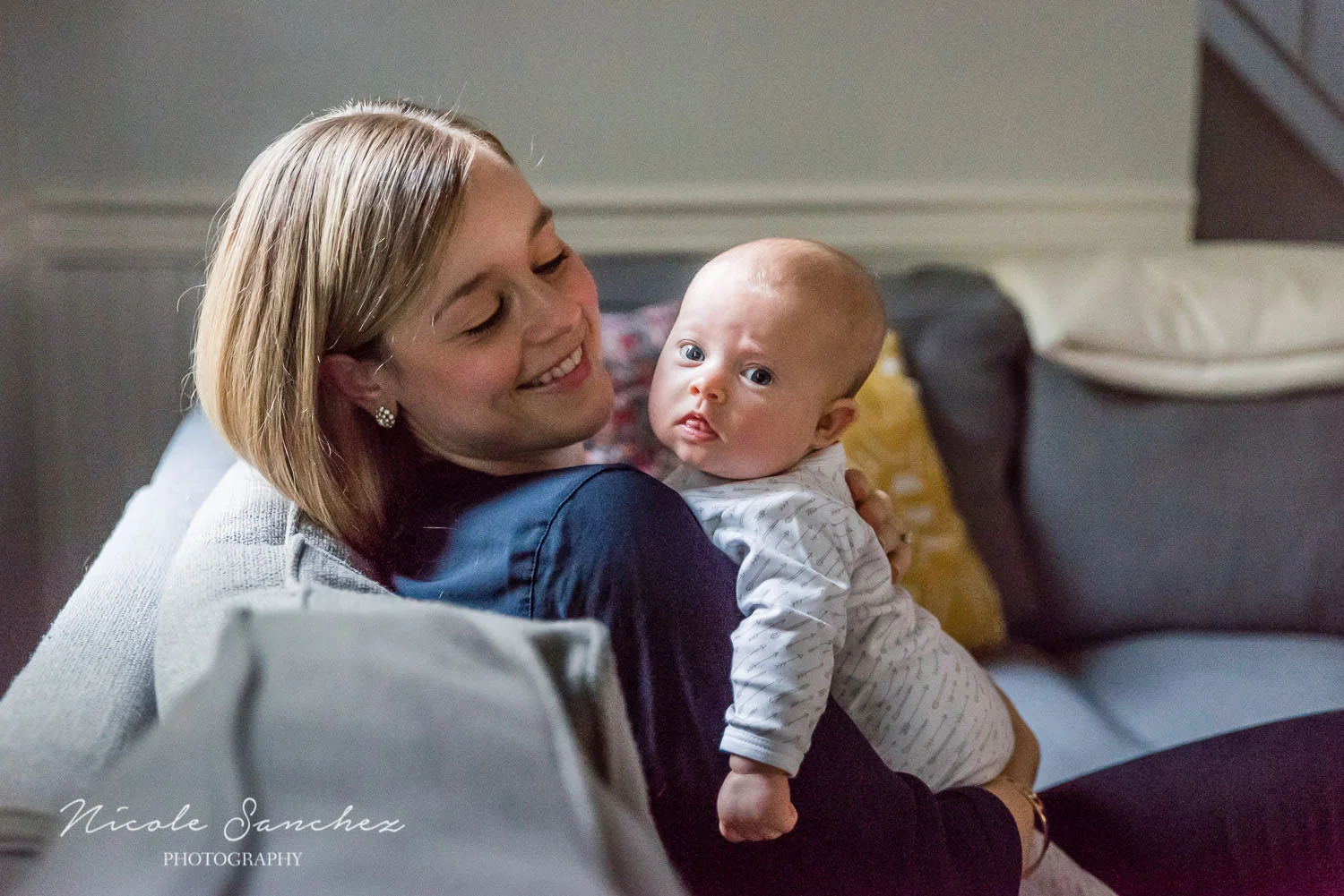 Mother holding baby girl | Northern Virginia Documentary Family Photographer