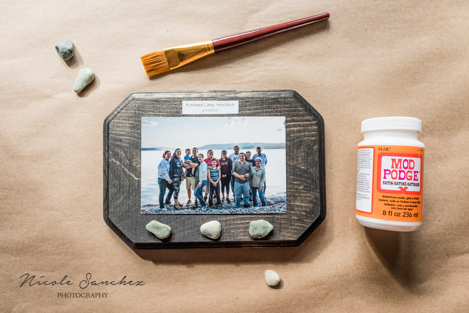 materials in place for making photo display | Northern Virginia documentary family photographer