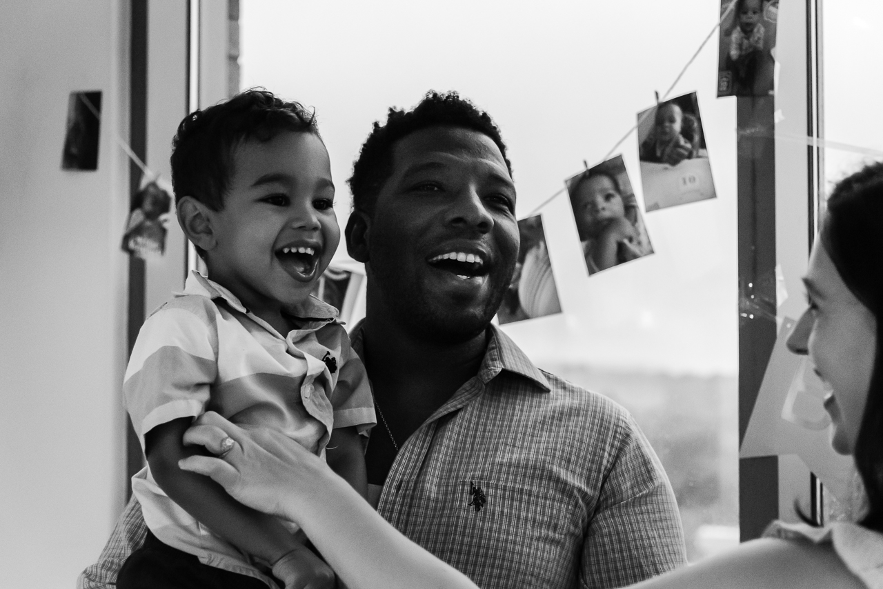 Mom tickling son at birthday party by Northern Virginia Family Photographer Nicole Sanchez