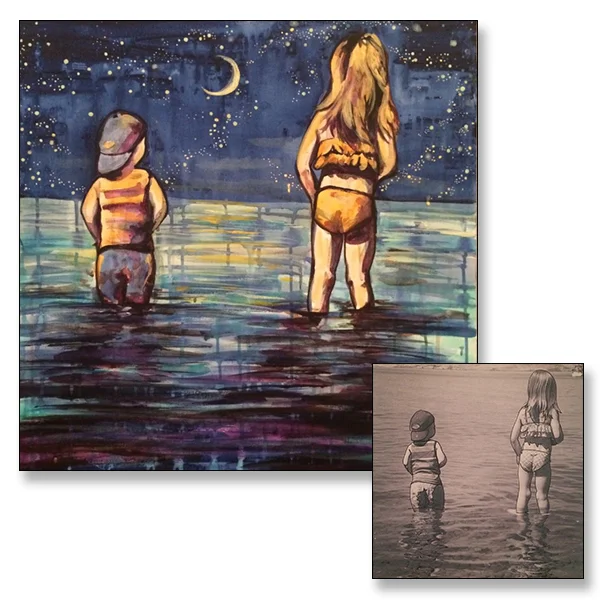 Moonlight, 20x20", Acrylic on Canvas, C 2015
