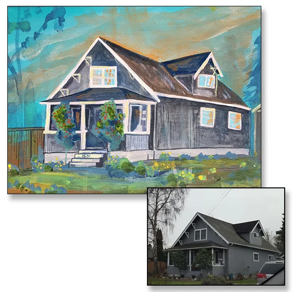 Home Sweet Home, 14x10", Acrylic on Canvas, C 2017