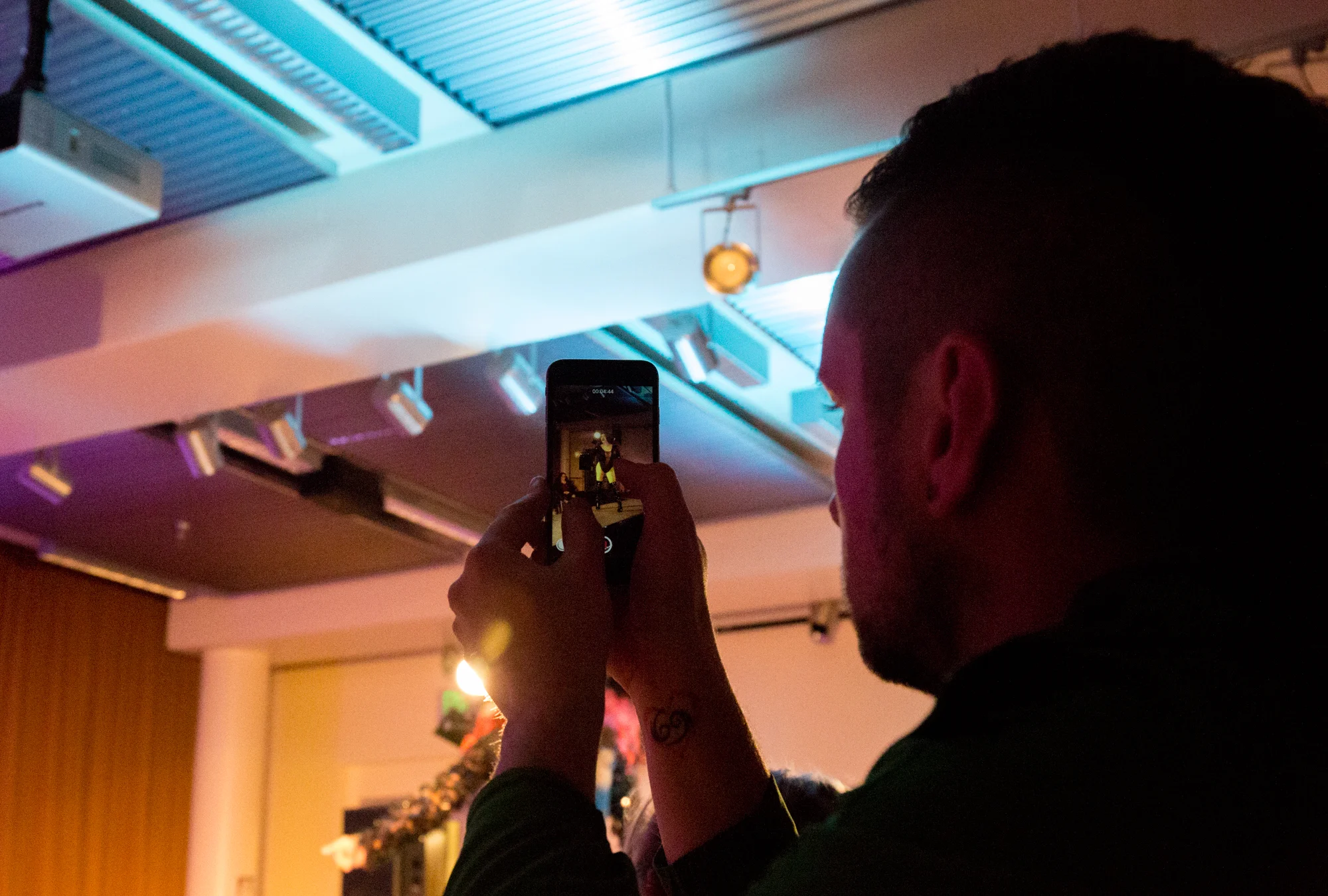  Nicky's friend Ben records her during a Glamazons show at the University of Oregon. Nicky always has a friend present at her shows to record every performance. 