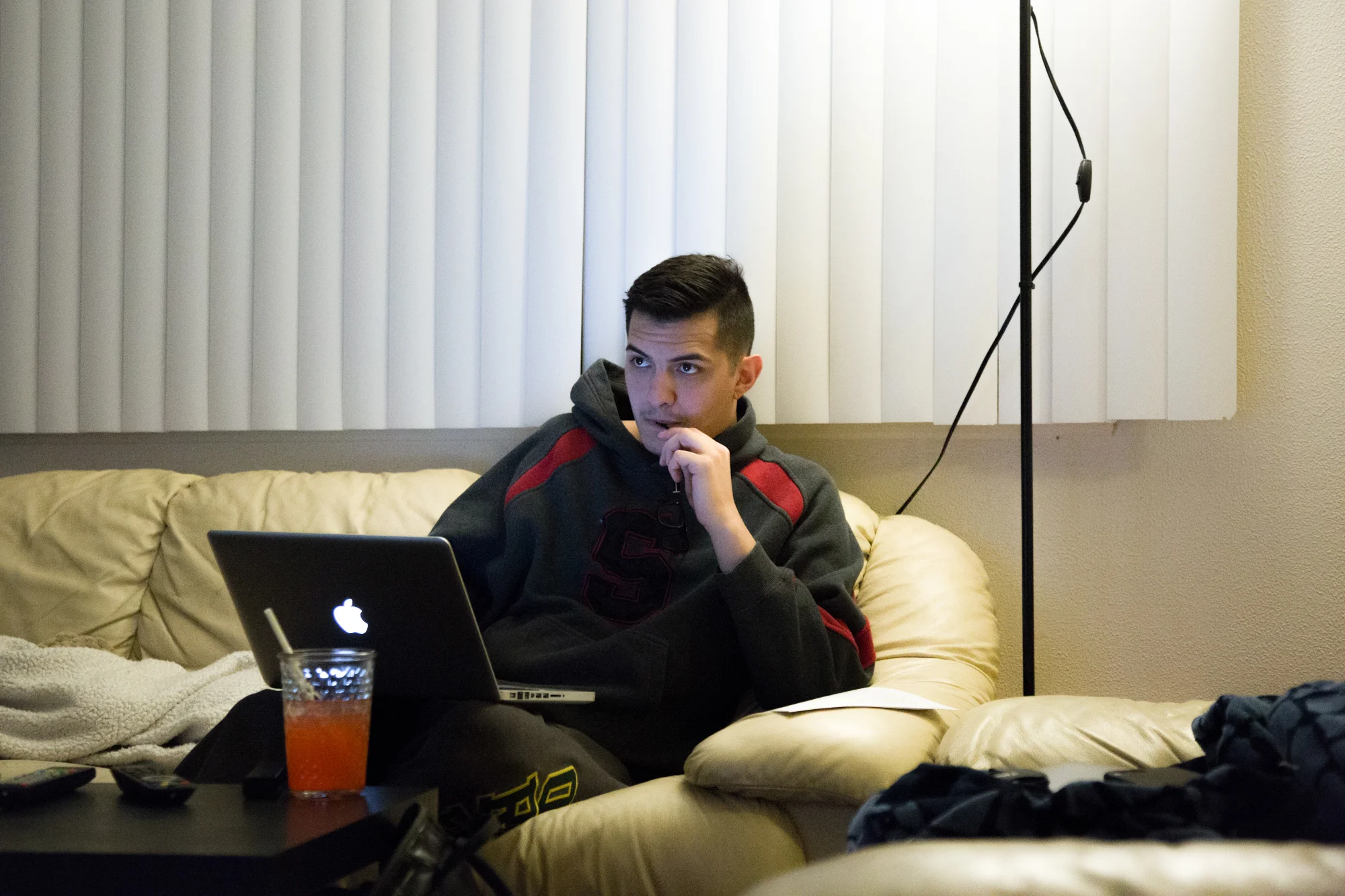  Mark multitasks homework and television on a Thursday evening at home. Mark juggles college and a full time job, and spends most evenings during the week relaxing and studying. Since the Wayward Lamb's abrupt closing and temporary displacement of Th