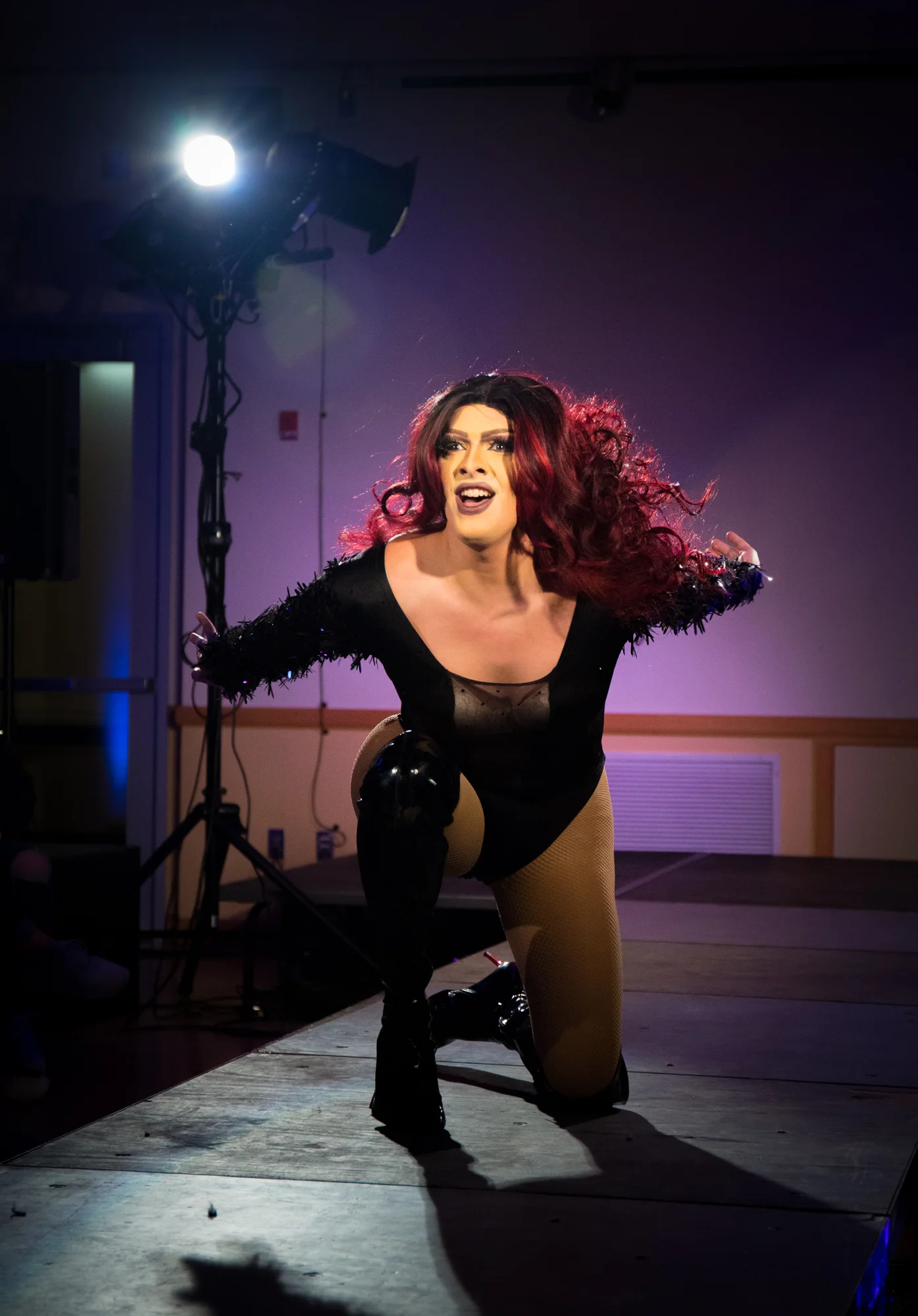  Nicky performs for a full house at the University of Oregon.&nbsp; When Nicky first chose the name Nicky Serene, full name Nicole Serenity, she had the intention of utilizing "Serene" to create a timid and elegant persona. Over time, she developed t