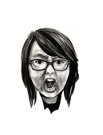 Jellyface Fourteen 18”x24” Charcoal Drawings