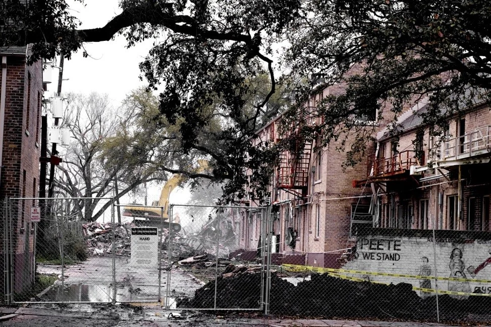  The demolition of CJ Peete, one of the New Orleans HOPE VI public housing projects (Photo credit: Shawn Escoffery)