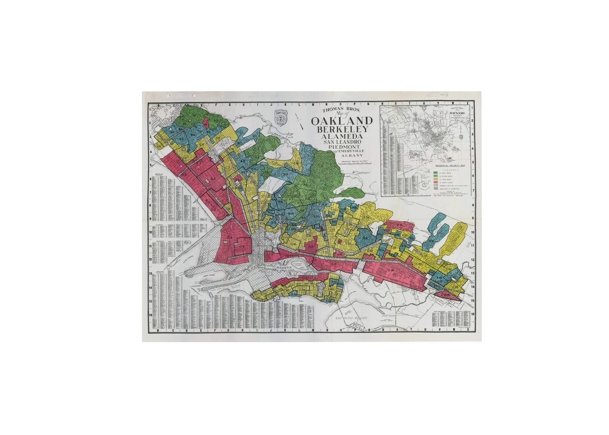 Home Owners Loan Corporation “Redlining” Map, Oakland-Berkeley, California
