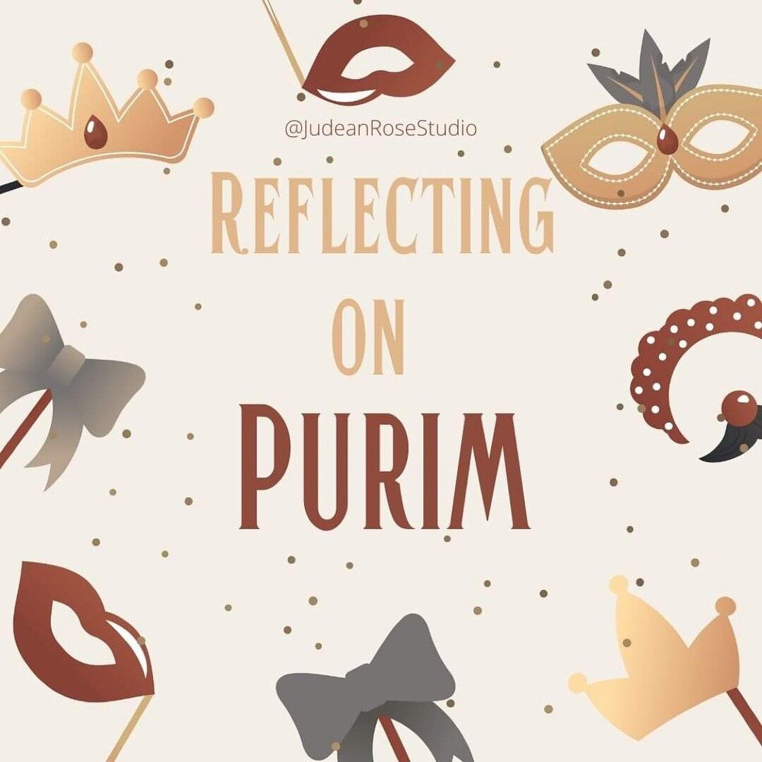 At the beginning of 5782, I began sharing my personal reflection questions for Jewish holidays with you all. Here are the questions I&rsquo;m asking myself this Purim! Purim Sameach!!!

#purim #jewishjoy 

(Image description: 

Slide one: mask and cr