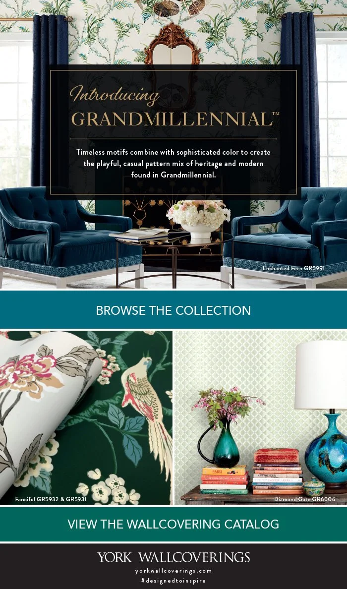 York Wallcoverings' Grandmillennial Collection Introduction Email Design