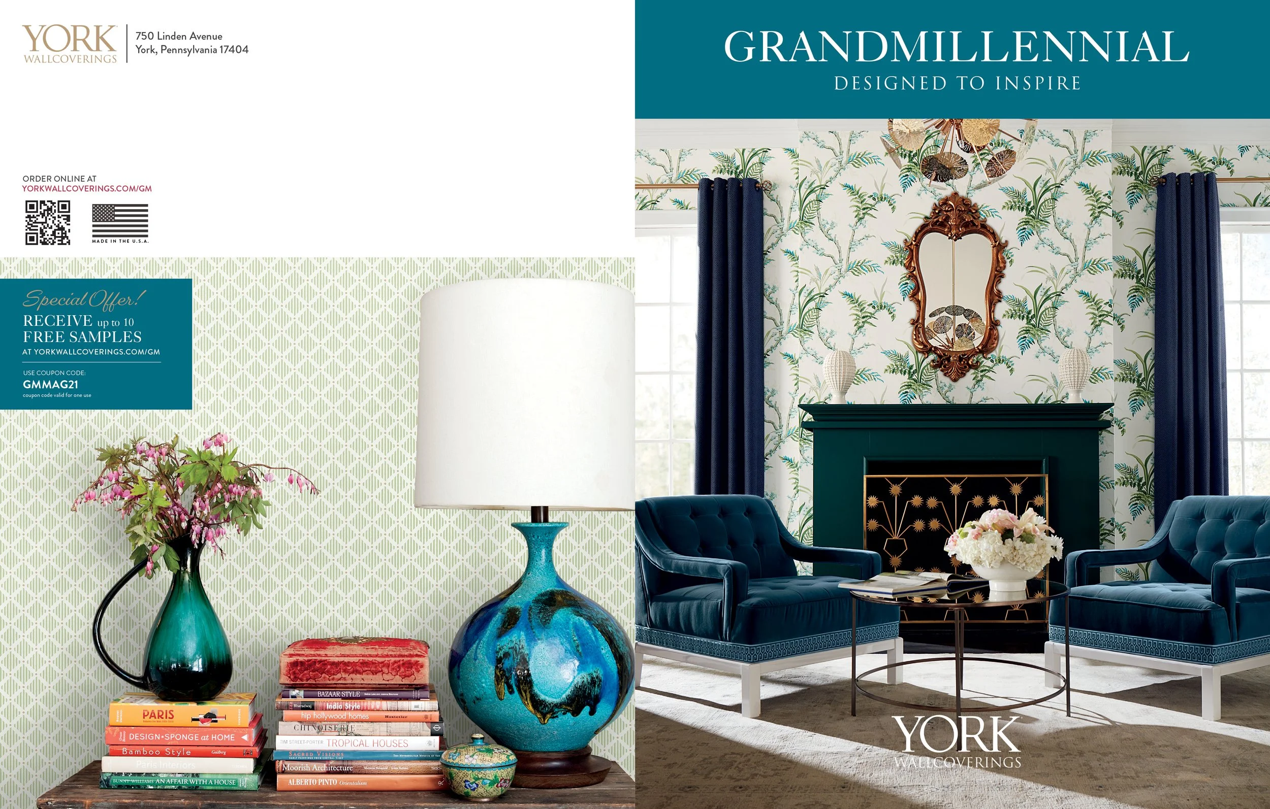 York Wallcoverings Grandmillennial Magazine Mailer