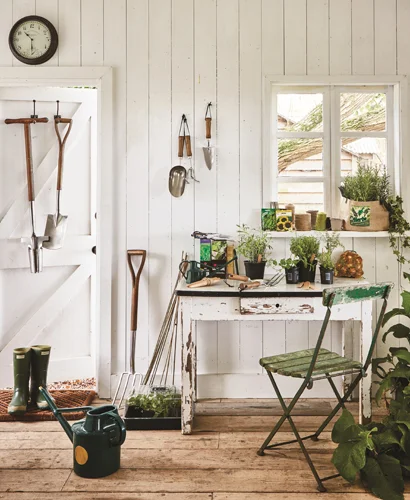 TREAT YOURSELF to the finishing touches via Moulton Mill tools, Outdoor Wall Clock and Thermometer and watering cans, all from www.Dobbies.com