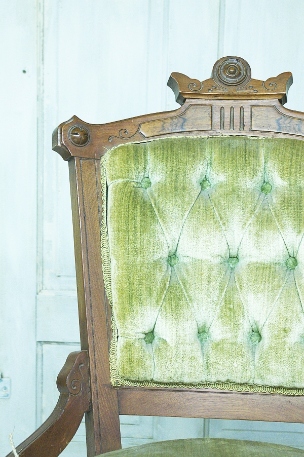 Eastlake Style Vintage Green Chair (rental) $40ea