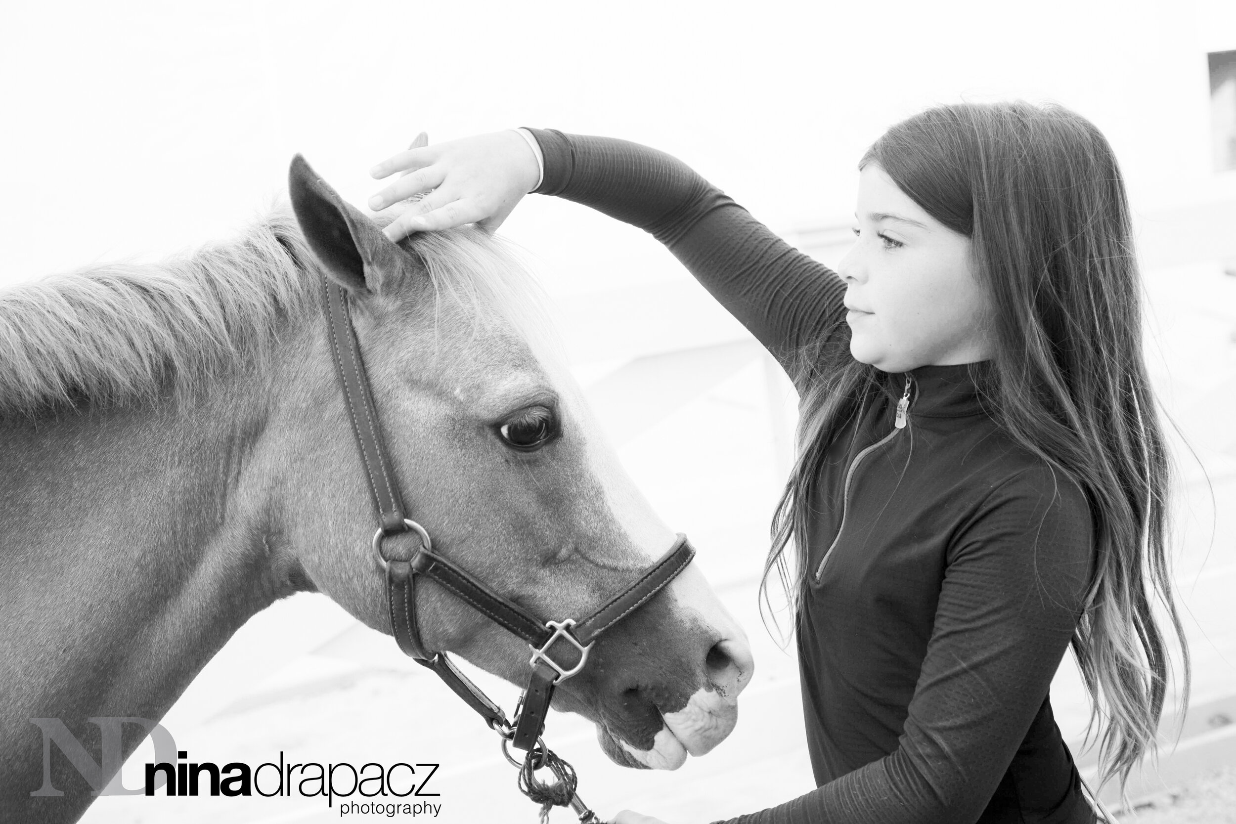 girl and her horse portrait
