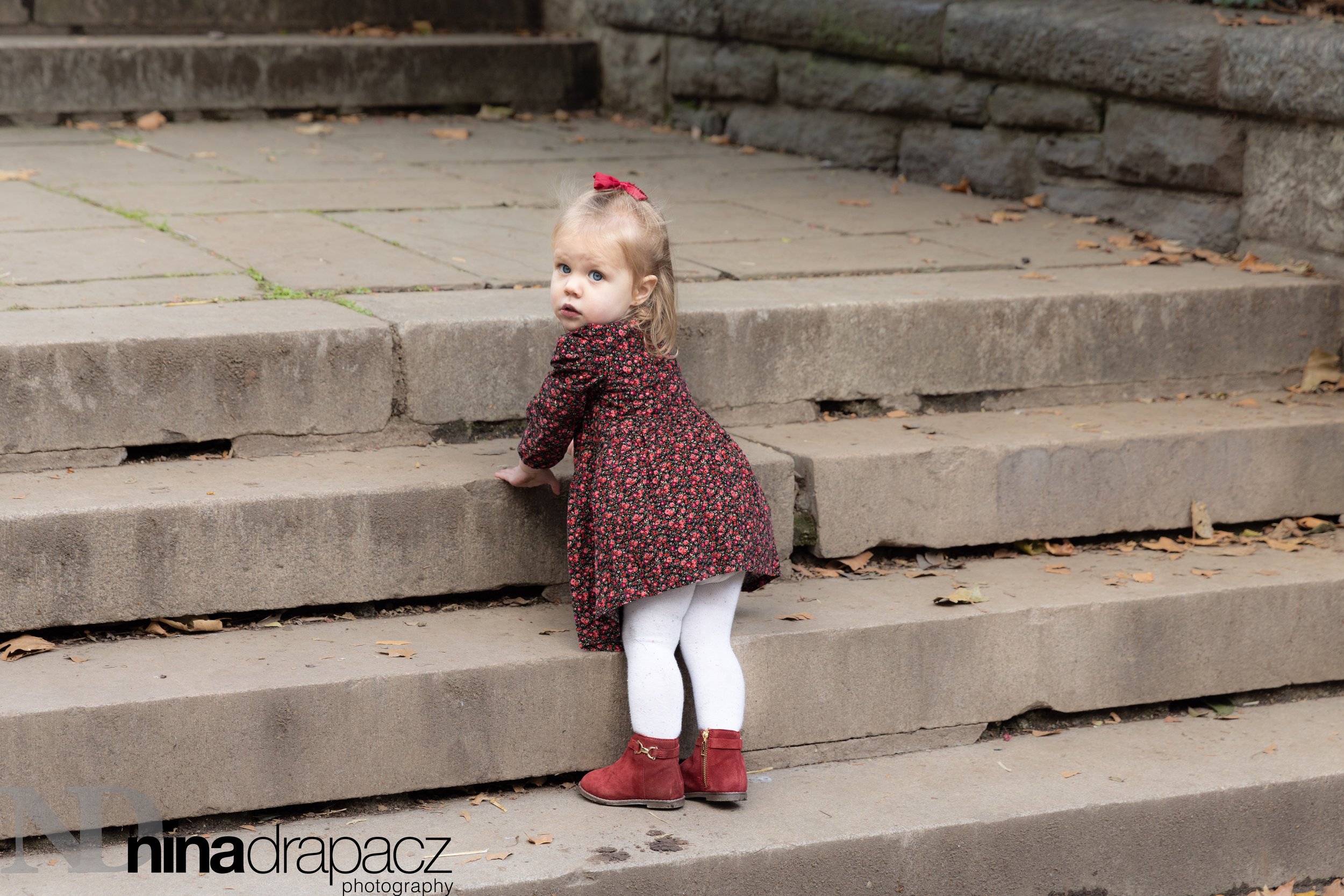 child portrait on steps