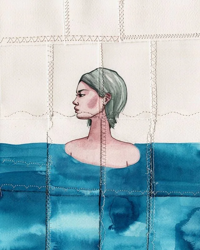 🌟Announcement 🌟All the paintings from the CLEANSE series are now available in my shop! The water in these paintings is a metaphor for a large, powerful, unknowable force that surrounds us. Read more about the story behind the paintings, link in my profile 👆🏼