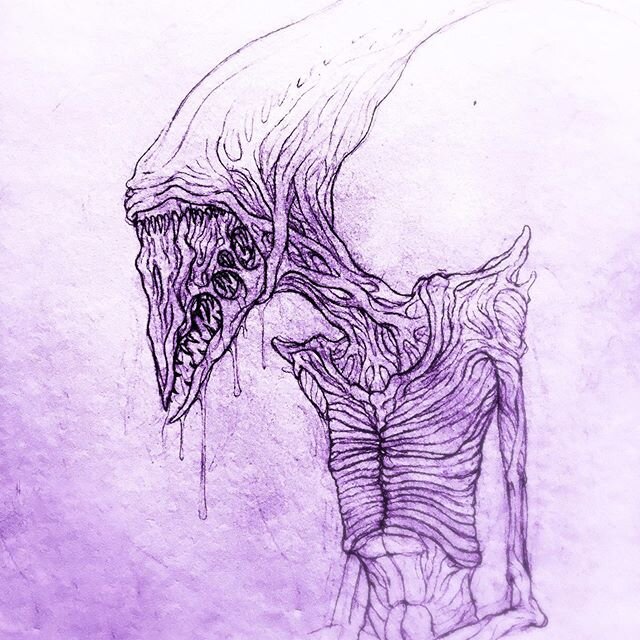 White or Red? (swipe)🦋☯️👹This drawing was inspired by the Xenomorph from the movie &ldquo;Alien&rdquo;. #art #drawing #sketch #graphite #creature #alien #xenomorph #fear #dark #evil #demon #shadow #light #hope #love #butterfly #jacobodrowski #jago 
