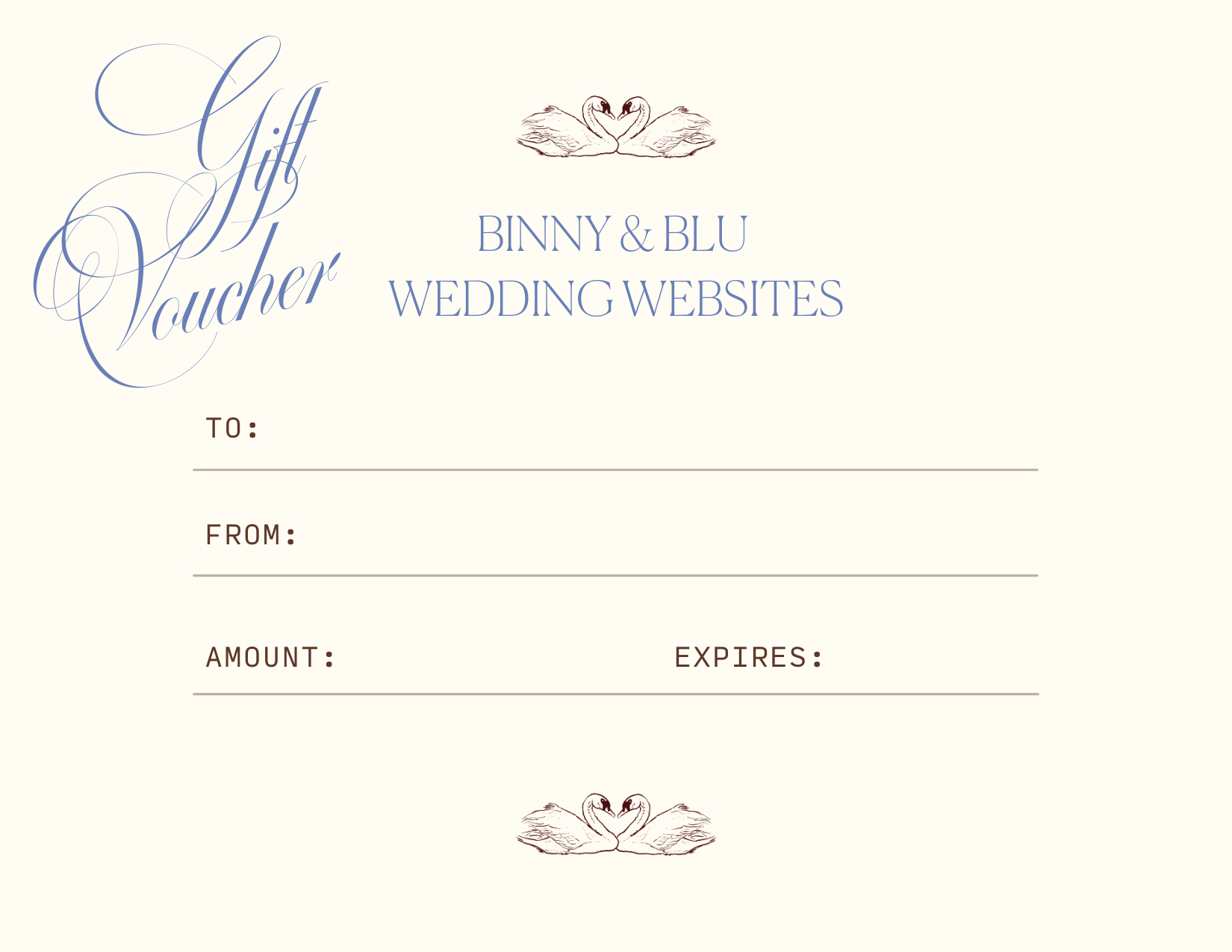 Wedding Website Gift Certificate