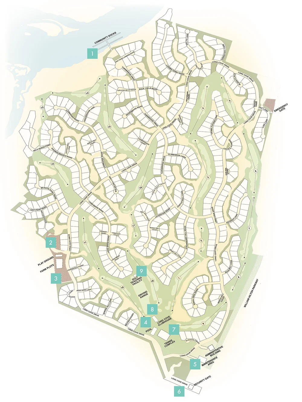 Map — Long Cove Club